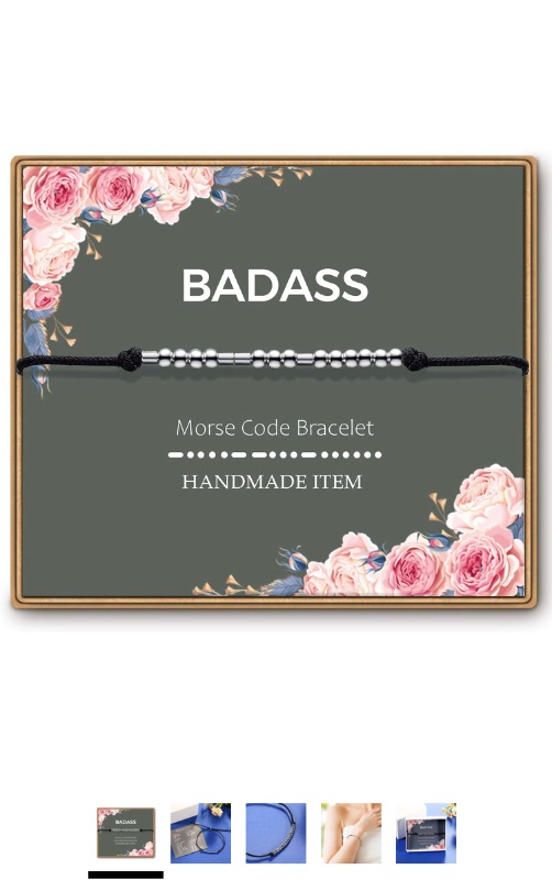 Photo 1 of
ASELFAD Morse Code Bracelets for Women, Funny Birthday Gifts, Best Friend Friendship Gifts