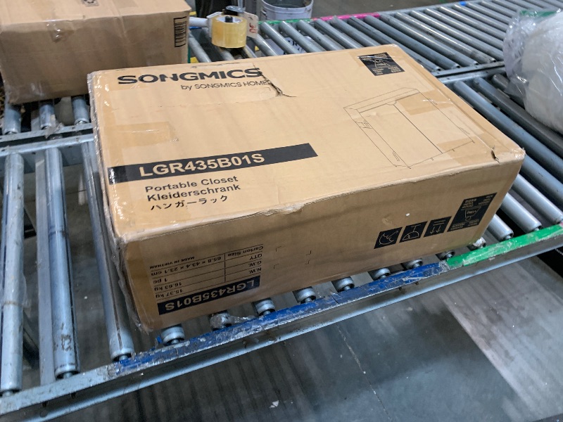 Photo 1 of ***SIMILAR ITEM***SONGMICS Portable Closet, Fabric Wardrobe, Clothes Rack with Shelves, Pockets, Large Capacity, 1 Hanging Rod, 34.6 x 17.7 x 66.1 Inches, Ink Black URYG84BK