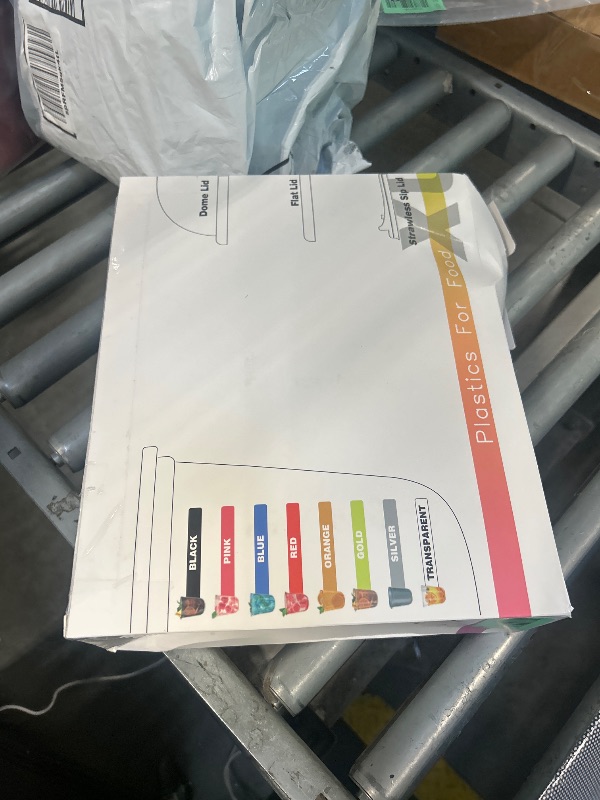 Photo 1 of 12oz Disposable Stemless Glasses with Flat Lids and Straws,PET Disposable Drinking Cups,Clear Plastic Wine Glasses for Parties Birthday,Wedding,Meeting,Christmas Party Supplies. (50, Pink)