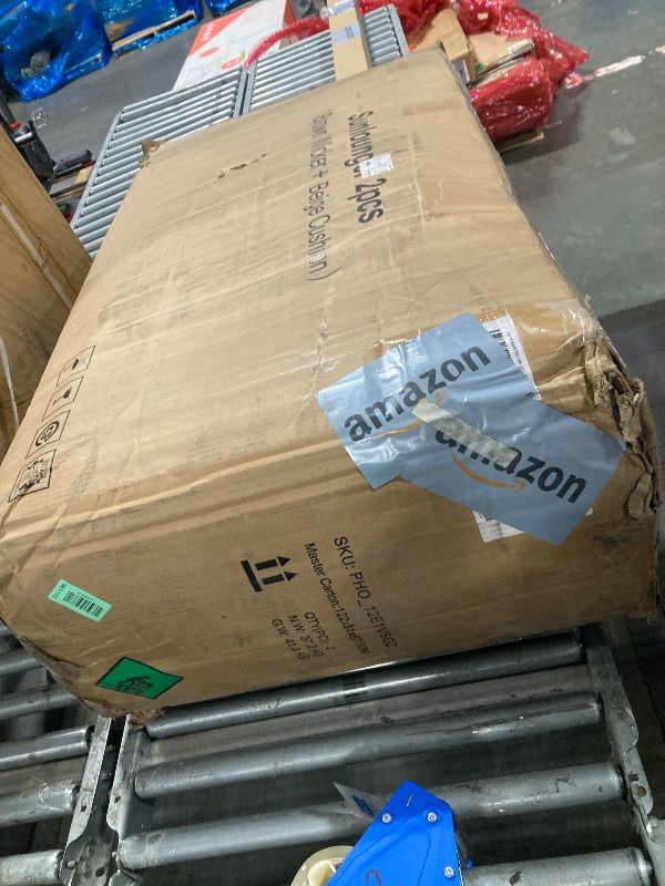 Photo 1 of *Unknown if ANYTHING MISSING SPECIFY WHEN RETURNING* 
Christopher Knight Home Puerta Outdoor Wicker Chaise Lounges with Water Resistant Cushion, 2-Pcs Set, Dark Brown / Beige