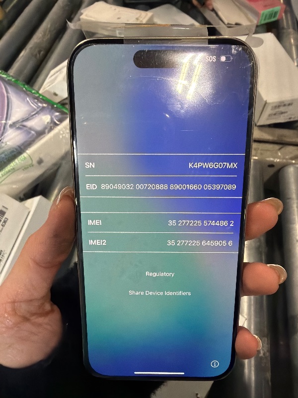 Photo 1 of ***TURNS ON PERFECTLY BUT UNTESTED***Apple iPhone 15 Pro, 256GB, Natural Titanium - Unlocked (Renewed)