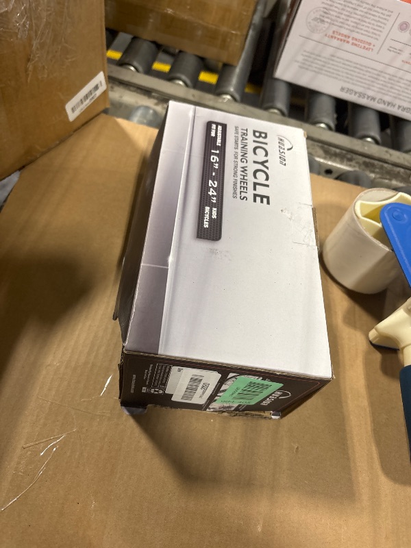 Photo 1 of *MISSING PARTS UNKNOWN*
HUASION Adjustable Bike Training Wheels Kids Bicycle Training Wheels Kit for 16, 18, 20, 22, 24 inch bike, Includes Stabilizers for Variable Speeds, Black