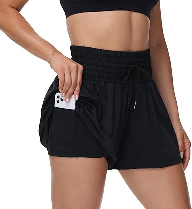 Photo 1 of **similar items**Shorts for Women Gym Workout Running Short Pants High Waist Skort with Pocket Casual Summer Clothes