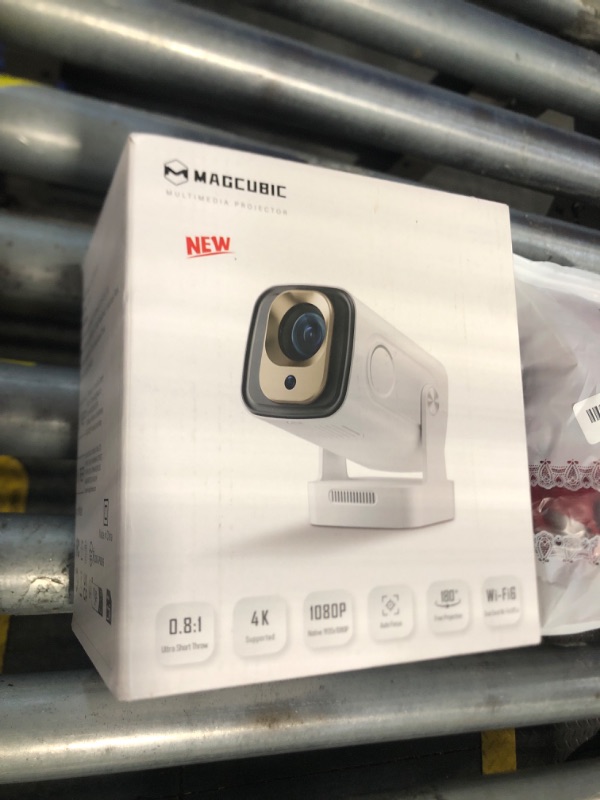 Photo 1 of ?Auto Focus&1080P?Magcubic Mini Smart Projector with 4K Support, Portable Projector with Wifi and Bluetooth, 5W Speaker, Built in Apps, Voice Control, Outdoor Movie Projector