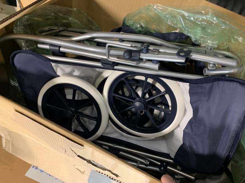 Photo 1 of ***SIMILAR ITEM**** Badger Basket English Style Doll Stroller - Adjustable Canopy Classic Doll Pram - Fits 18 to 22-Inch Dolls - Durable Pretend Play Toy with Smooth Wheels for Kids - Navy