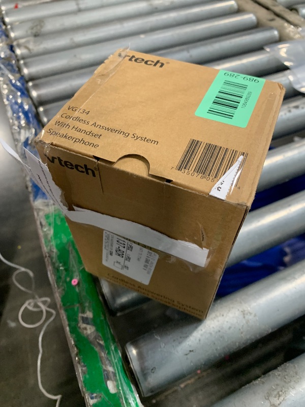 Photo 1 of [New] VTech VG134 DECT 6.0 Cordless Home Phone with Bluetooth Connection, Digital Answering Machine, Backlit Display,Full Duplex Speakerphone, Caller ID/Call Waiting,1000 ft Range (White/Grey)