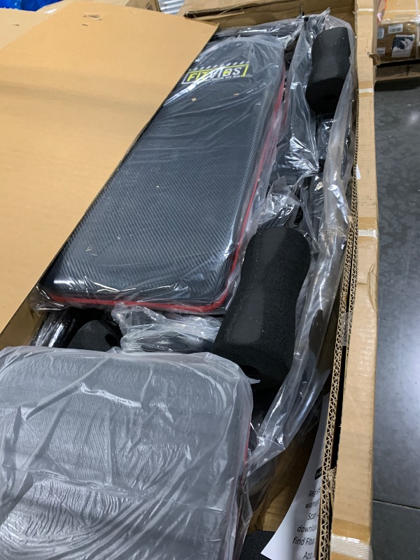 Photo 1 of ***SIMILAR ITEM*** Fitvids Adjustable Weight Bench – Workout Bench for Home Gym – 36.22" x 27.32" x 36.22" – Graphite