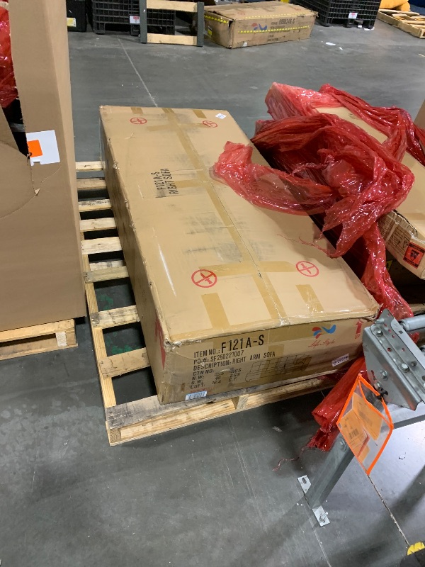 Photo 1 of ***Very Large Item*** ***Pick Up With Truck*** LGQLJPLQQ Classic L-Shaped Sofa Set with Ottoman - Off-White Flannel, High-Density Sponge, Sturdy Wood Frame, Storage Function - Elegant Design, Comfortable Living Room Furniture F121(White,F121A)