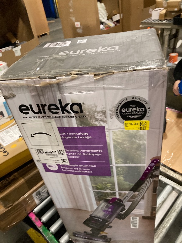 Photo 1 of ***VERY USED/ VERY USED*** Eureka FlexReach Powerful Upright Vacuum Cleaner for Carpet and Hard Floor, Lift-Up Vacuum with Large Dust Cup, Anti-Tangle, NEU651PL, Purple