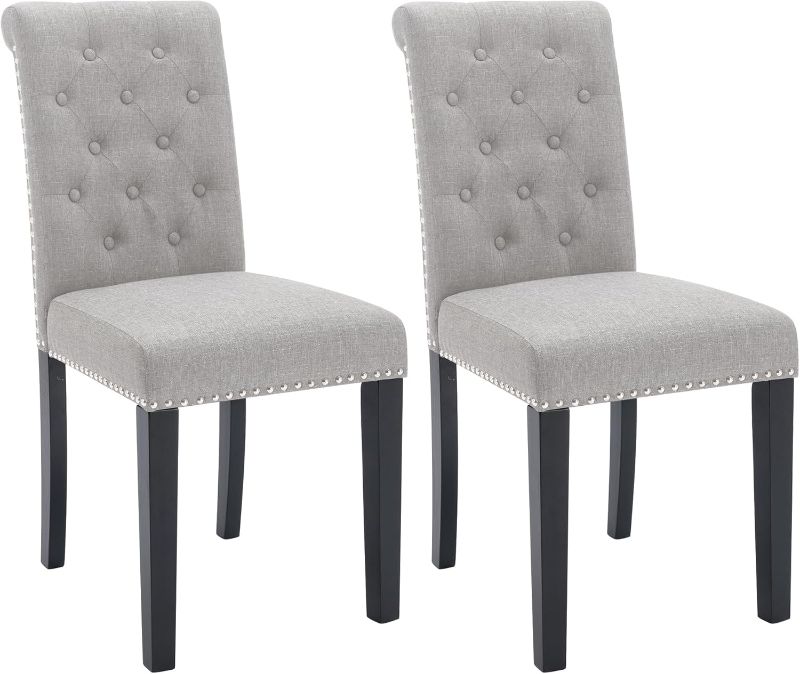 Photo 1 of ***Stock Photo Is A Similar Item*** Dining Room Chairs Set of 2 Upholstered Fabric Kitchen Chairs Dining Room Side Chair
