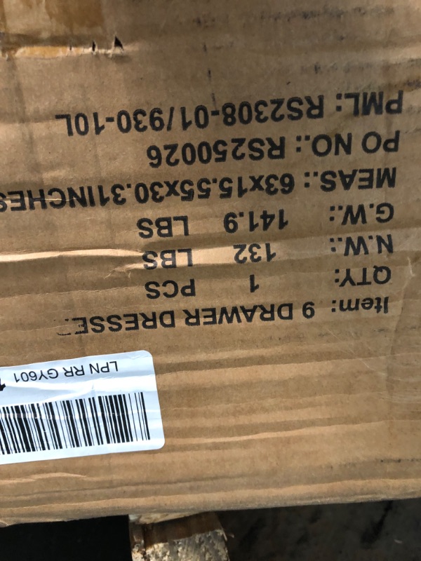 Photo 1 of ****SIMILAR***

Dresser for Bedroom with 9 Drawers, 59" Wide Modern Chest of Drawers with Deep Drawers & Mental Handle, Wood Dresser TV Stand, Wooden Closet Storage Organizer for Living Room, Hallway, Entryway, Black