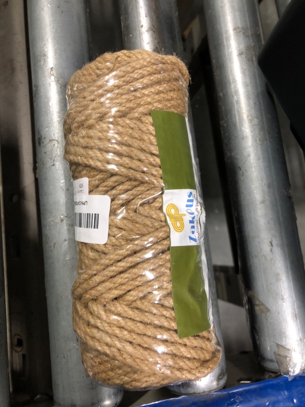 Photo 1 of 100 Feet 5mm Jute Twine, Heavy Duty Jute Rope, Natural Hemp Rope for DIY Arts Crafts, Gardening, Bundling?Home Decorating, Cat Scratching Post