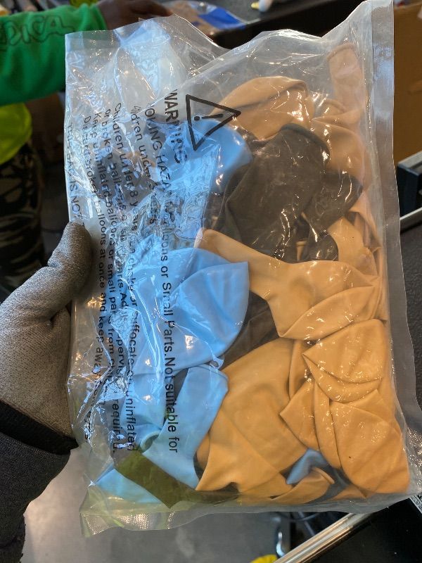 Photo 1 of **MISSING PARTS**
RUBFAC 156pcs Dusty Blue and Brown Balloon Garland Arch Kit, Bear Baby Shower Decoration with Boho Brown Skin Color Blue Balloons for Gender Reveal and Birthday Party Decoration