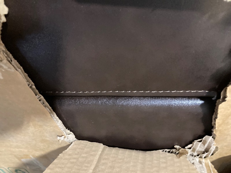 Photo 1 of 1 BOX ONE PART OF THE COUCH HONBAY Oversized Modular Sleeper Sectional Sofa Bed with Storage, Faux Leather Reversible 6 Seat Couches, Mid Brown