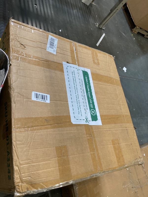 Photo 1 of 1 BOX ONE PART OF THE COUCH HONBAY Oversized Modular Sleeper Sectional Sofa Bed with Storage, Faux Leather Reversible 6 Seat Couches, Mid Brown