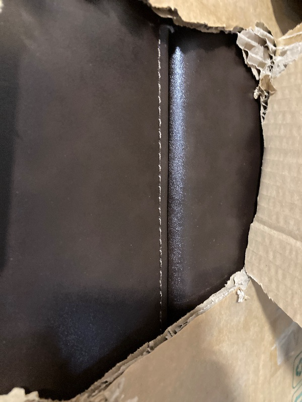 Photo 1 of 1 BOX ONE PART OF THE COUCH HONBAY Oversized Modular Sleeper Sectional Sofa Bed with Storage, Faux Leather Reversible 6 Seat Couches, Mid Brown