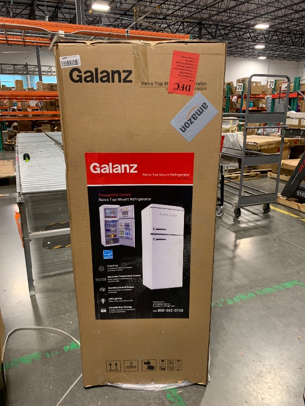 Photo 1 of ***FACTORY SEALED*** Galanz GLR46TRDER Retro Compact Refrigerator with Freezer Mini Fridge with Dual Door, Adjustable Mechanical Thermostat, 4.6 Cu Ft, Gray