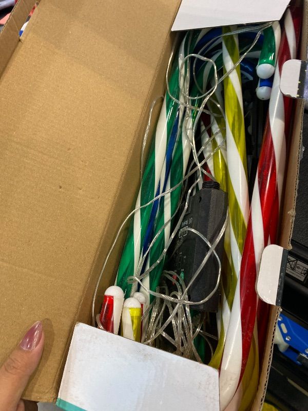 Photo 1 of *MINOR DAMAGE - USED*
Anordsem Solar Christmas Decorations Outdoor: 21" Candy Cane Stake Lights 12 Pack - Waterproof LED 8 Colorful Lighting Models for Pathway Yard Garden Xmas Decor - 2026 New Year Gifts for Homeowners