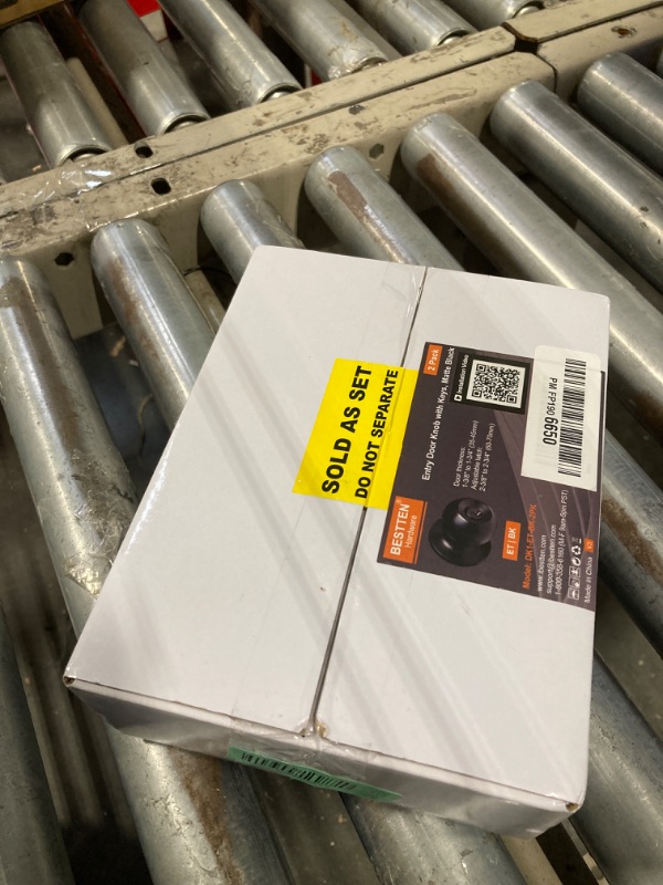 Photo 1 of [2 Pack] BESTTEN Keyed Entry Door Knob, Entrance Door Lock, Keyed Different, Standard Ball, Matte Black