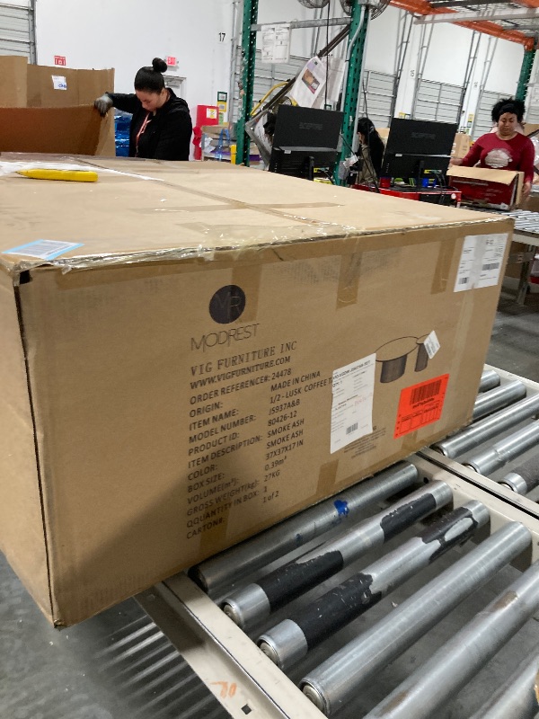 Photo 1 of **02 boxes***Benjara 2 Piece Coffee End Table Set, Round Top, Pedestal Base, Black