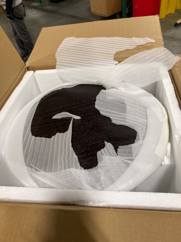 Photo 1 of **02 boxes***Benjara 2 Piece Coffee End Table Set, Round Top, Pedestal Base, Black