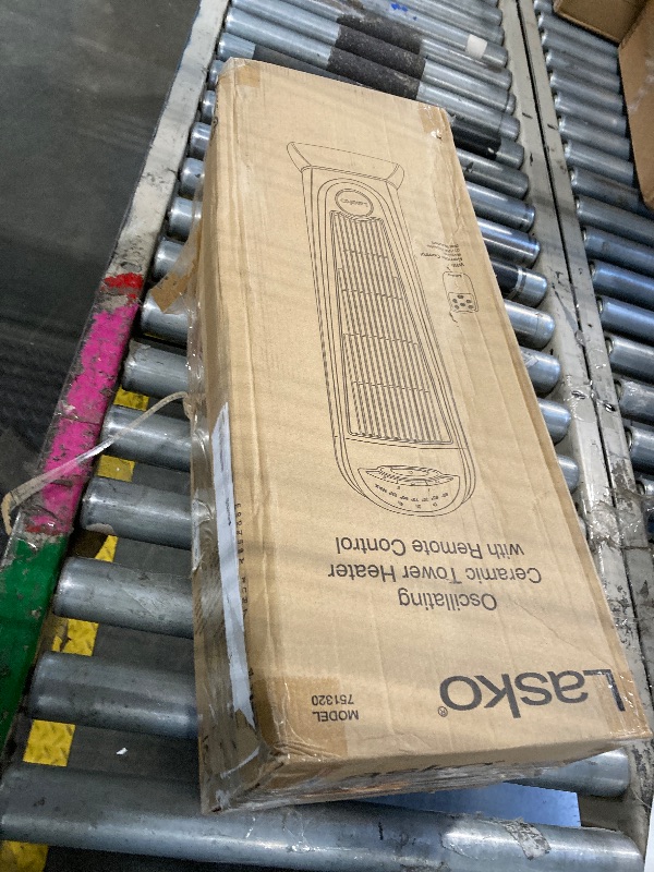 Photo 1 of **INCOMPLETE, SEE NOTES** Lasko 1500W Ceramic Tower Space Heater with Remote, Thermostat, Timer & Widespread Oscillation, Portable Electric Heater for Indoor Use, Bedroom & Living Room, 751320