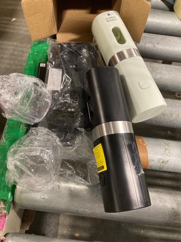 Photo 1 of ***MISSING CHARGING WIRE***Home Hero Electric Salt and Pepper Grinder Set - Automatic Salt and Pepper Grinder Set Rechargeable. Electronic Salt and Pepper Shakers with LED Light, Electric Pepper Grinder & Salt Grinder, Set of 2***MISSING CHARGING WIRE***