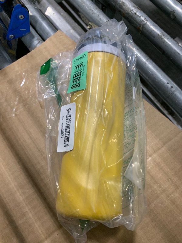 Photo 1 of ** Dented at bottom ** Owala FreeSip Insulated Stainless Steel Water Bottle with Straw for Sports and Travel, BPA-Free Sports Water Bottle, 24 oz, Grey/Yellow, Golden Conquest