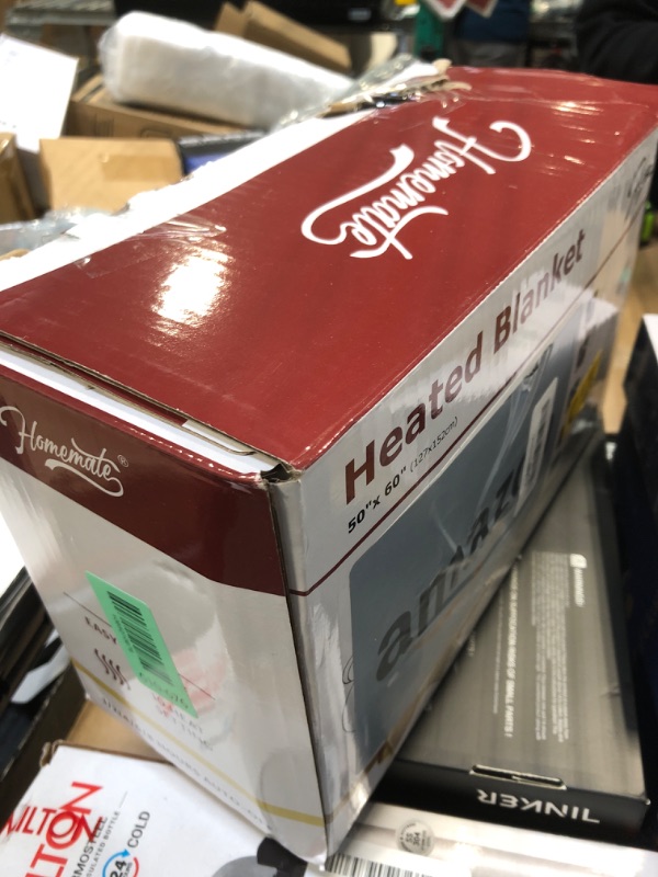 Photo 1 of *USED*
Homemate Heated Blanket Electric Throw - 50“x60“ Heating Blanket with 10 Fast Heat Levels 8 Hours Auto Off Soft Cozy Flannel Over-Heated Protection ETL Certification Keep Warming in Home