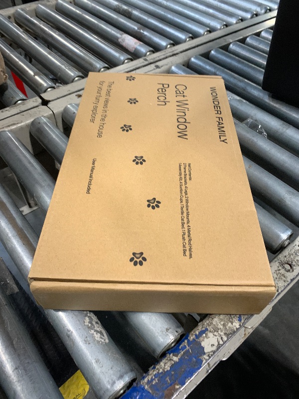 Photo 1 of ***COLOR GREY***AMOSIJOY Cat Sill Window Perch Sturdy Hammock Window Seat with Cushion Bed Cover