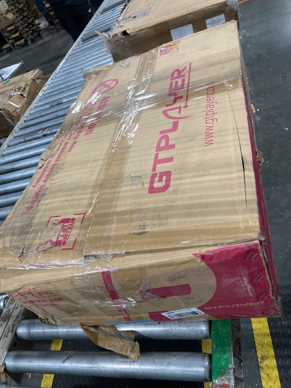 Photo 1 of ***MISSING HARDWARE***GTPLAYER Gaming Chair, Computer Chair with Footrest and Lumbar Support, Height Adjustable Game Chair with 360°-Swivel Seat and Headrest and for Office or Gaming (Faux Leather, Black)