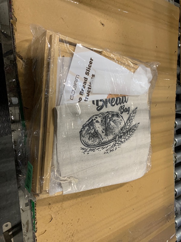 Photo 1 of **ITEM IS DIRTY/or stinks check clerk comments**
Gobam Adjustable Bamboo Bread Slicer, Fits Bread up to 6.4”H & 10”W, Extra-Large & Tall Design for Sourdough & Homemade Loaves, 3 Thickness Settings, Crumb Tray, Foldable, Ideal Gift for Bread Lovers