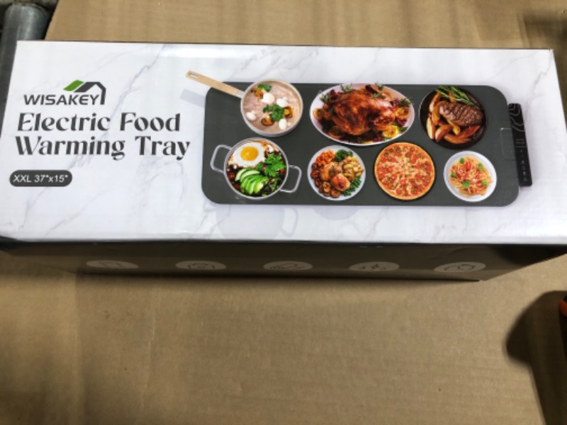 Photo 1 of ?????? Warming Mat for Food XXL 37”x15” Food Warming Mat 10s Fast Heating Pad with APP Control Electric Warming Tray for Parties Buffet 99h Timer Portable Countertop Food Warmer Christmas Gift