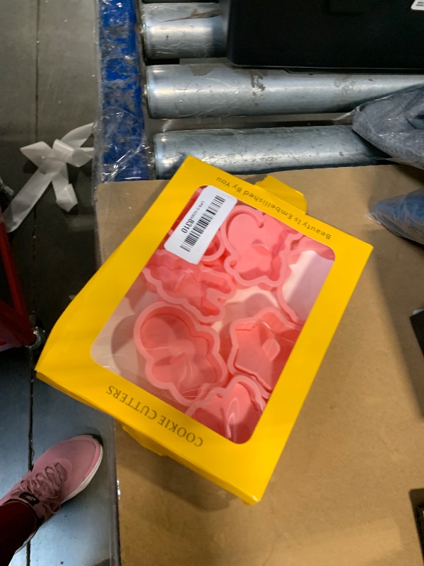 Photo 1 of  Christmas Cookie Cutters with Plunger Stamps Set, Gingerbread Boy/Girl Snowman Santa Claus Snowflake Christmas Tree Reindeer Cookie Cutters