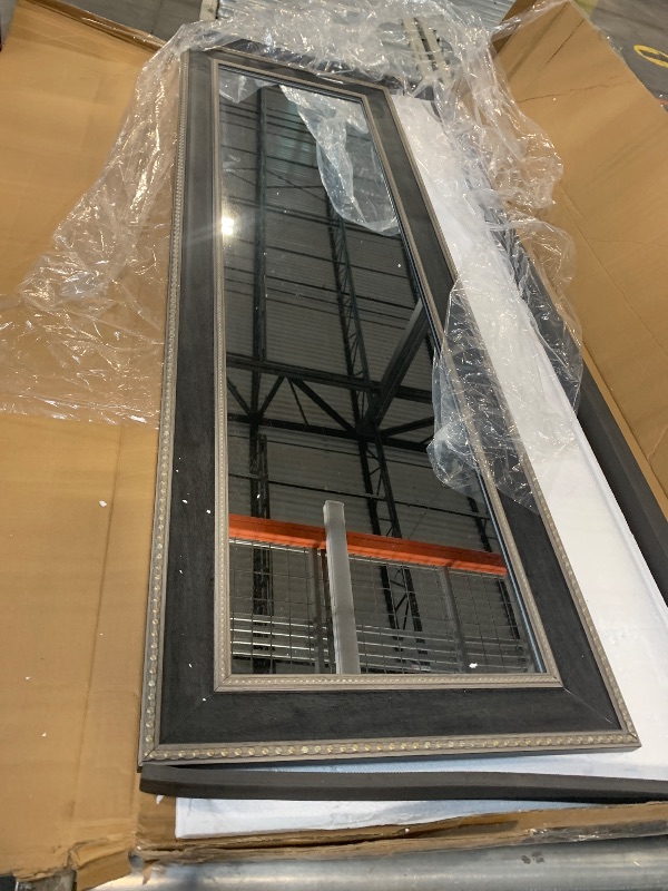 Photo 1 of *MINOR DAMAGE - USED*
Amanti Art Black Full Length Mirror for Door, 54x20 Thomas Black Bronze Tall Wall Mirror Full Length, Mounted to Door or Closet Wall with no Visible Brackets, Traditional Frame, Bedroom Decor