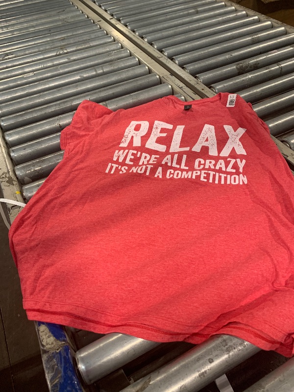 Photo 1 of ** size 2xl**
** color pink**
Relax We're All Crazy It's Not A Competition Funny Premium T-Shirt**