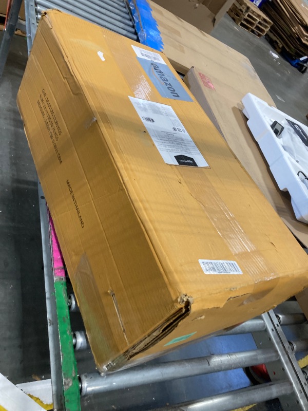 Photo 1 of ** MISSING HARDWARE**
Amazon Basics Solid Wood Saddle-Seat Kitchen Counter Barstool with Footrest, Easy Assembly - 29-Inch Height - Walnut - Set of 2