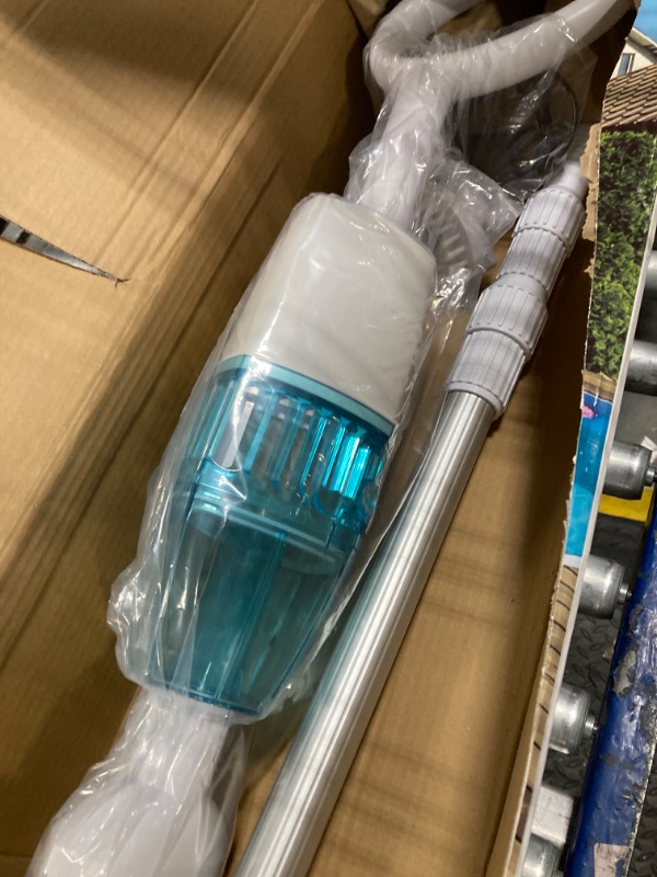 Photo 1 of (2024 Upgrade) WYBOT Handheld Pool Vacuum with Dual Suction Heads, Telescopic Pole, Cordless Rechargeable Pool Cleaner for Deep Cleaning with 60 Mins Runtime, Ideal for Spas/Hot Tubs/Small Pools 