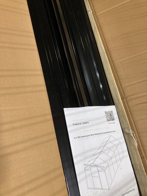 Photo 1 of ***Two Boxes***6x10 FT Greenhouse for Outdoors, Polycarbonate Greenhouse with Roof Vent, Ground Nails, Lockable Push Door, Aluminum Large Walk-in Green House for Outside Garden Backyard, Patio, Lawn, Green