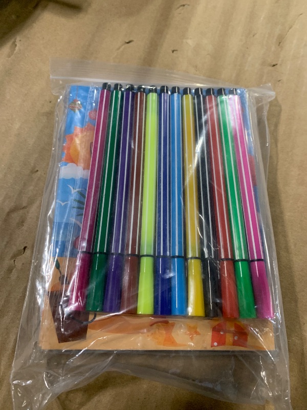 View 2 of 12 Pcs Hawaiian Christmas Coloring Books with 12 Paint Pens Xmas Coloring Book for Tropical Christmas Party Goodie Bags Stuffer Classroom Activity