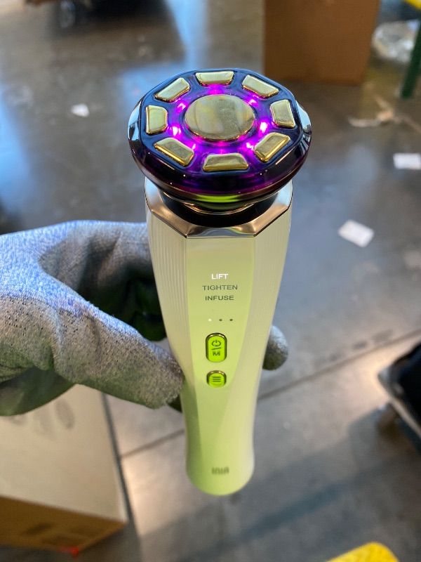 Photo 1 of ** FACTORY SEALED ** INIA 3-in-1 Red Light Therapy for Face and Neck Beauty Device for Puffiness & Skin Firming Skincare Tool (Black)