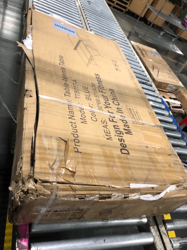 Photo 1 of 
Double Fish 8ft Midsize Table Tennis Table Foldable & Portable Ping Pong Table Set for Indoor Games with Net, 2 Table Tennis Paddles and 3 Balls
