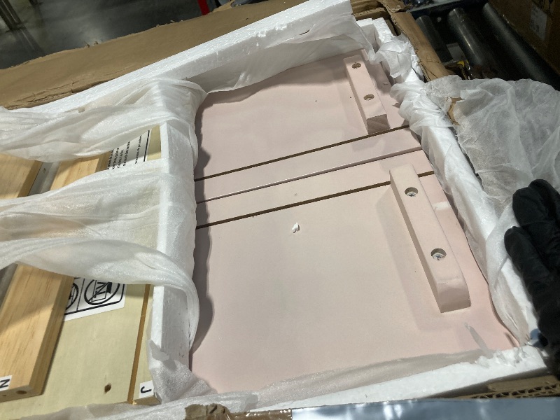 Photo 1 of ** SIMILAR COLOR BLUESH PINK **** FOTOSOK Nightstand Set of 2 White Nightstand with 3 Drawers, White Bedside Table Night Stand for Bedroom with Cut-Out Handle, Sofa Side Table for Bedroom, 17.7W*15D*21.7H