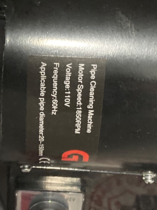 Photo 1 of ** VERY USED / UNTESTED *** 100Ft Drain Cleaning Machine, 450w Portable Drain Auger with Wheels, 1/2" Auto-Feed Drain Snake with 4 Cutters, Electric Sewer Auger for Sink, Toilet, Floor Drain