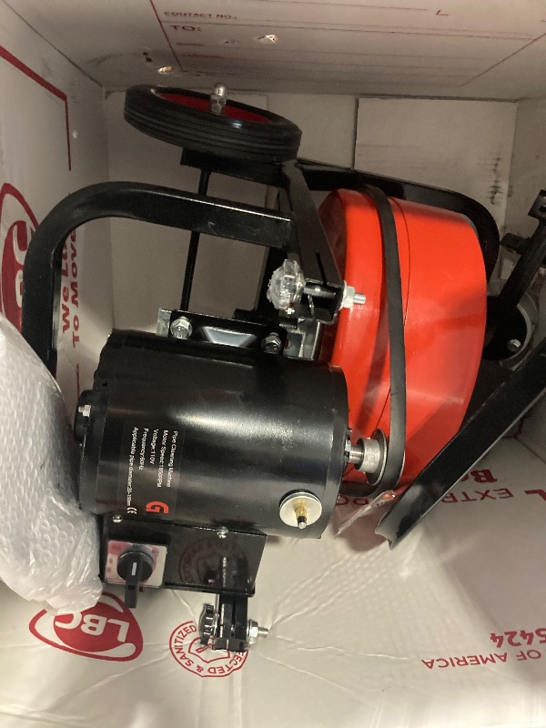 Photo 1 of ** VERY USED / UNTESTED *** 100Ft Drain Cleaning Machine, 450w Portable Drain Auger with Wheels, 1/2" Auto-Feed Drain Snake with 4 Cutters, Electric Sewer Auger for Sink, Toilet, Floor Drain