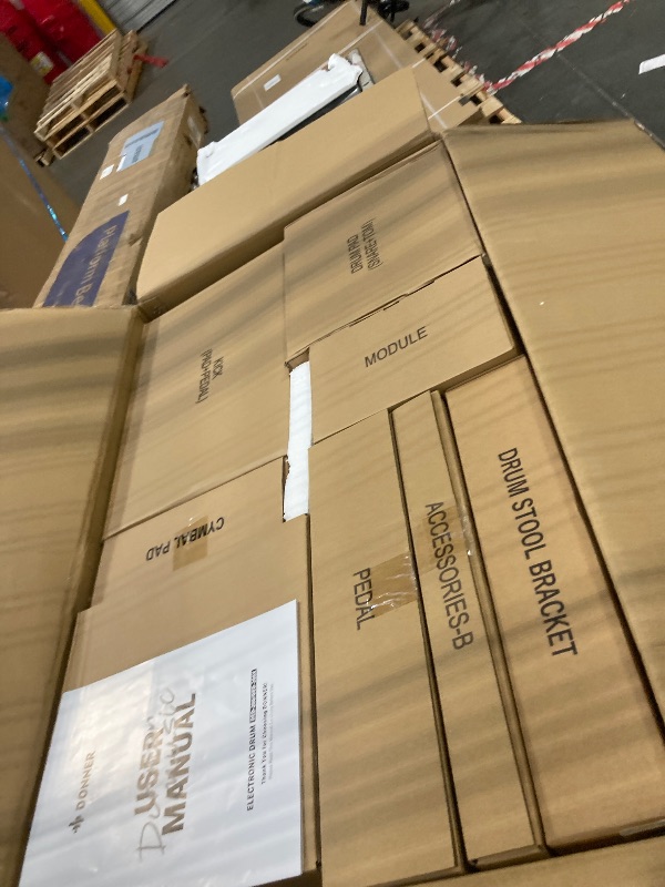 Photo 1 of ** NEW** FACTORY SEALED ** *Donner DED-200 Electric Drum Sets with Quiet Mesh Drum Pads, 2 Cymbals w/Choke, 31 Kits and 450+ Sounds, Throne, Headphones, Sticks, USB MIDI, Melodics Lessons (5 Pads, 3 Cymbals)