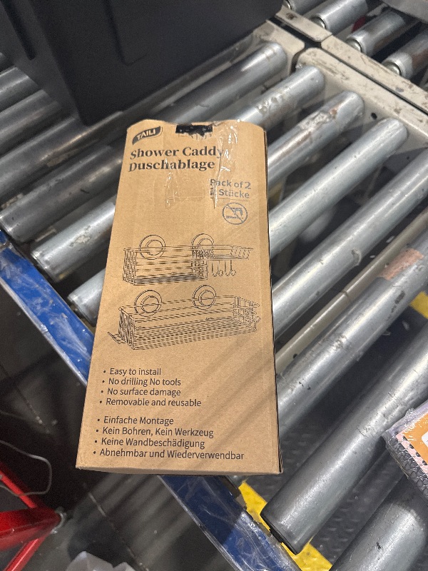 Photo 1 of **MISSING PARTS**
TAILI Shower Caddy Suction Cup 2 Pack with Hooks & Soap holder, Heavy Duty Shower Organizer for Bathroom, No Drilling Bathroom Organizer with Large Capacity, Black Metal Storage Basket