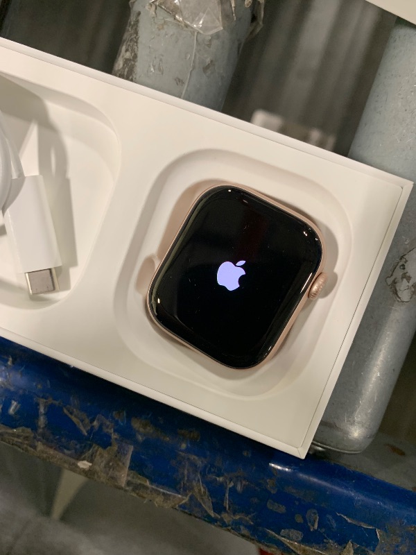 Photo 1 of **TURNS ON, NOT TESTED** Apple Watch Series 11 [GPS 42mm] Smartwatch with Rose Gold Aluminum Case with Light Blush Sport Band - S/M. Sleep Score, Fitness Tracker, Health Monitoring, Always-On Display, Water Resistant