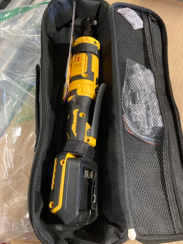 Photo 1 of ** NOT BATTERY** 3/8 Inch Cordless Ratchet Wrench, for DEWALT 20V Max Battery, 88Ft-Lbs, 0-400RPM, Electric Ratchet Wrench Set with Variable Speed Trigger, Reinforced Head, R&F Switch, 7 Sockets, 3/8" to 1/4" Adapter