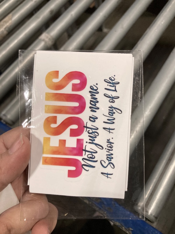 Photo 1 of (3pcs) Jesus Decal Sticker 3 inch, Christian Inspirational Sticker, Christian Catholic Bible Sticker, Vinyl Decal Stickers for Water Bottle Laptops Phone Case Car Kindles Hard Hat